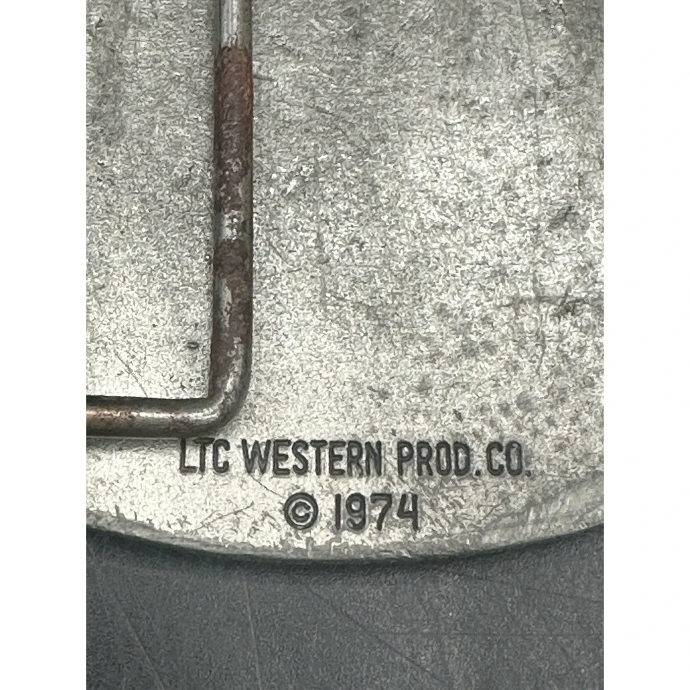 LTC‎ Western Pod CO. 1974 Cowboy Rodeo Belt Buckle